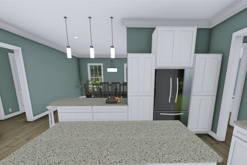 Home Plan - Interior - Kitchen for Farmhouse House Plan #44-250 - 3 bed, 2 bath