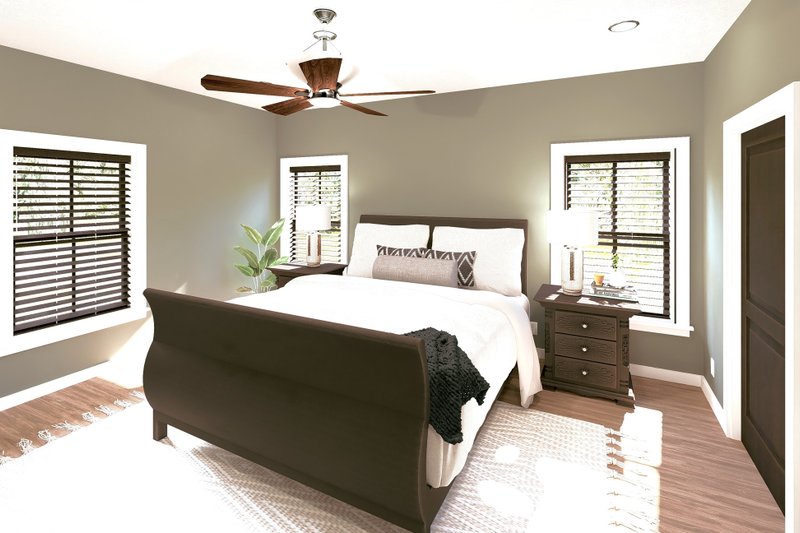 Architectural House Design - Interior - Master Bedroom for Farmhouse House Plan #44-286 - 3 bed, 2 bath