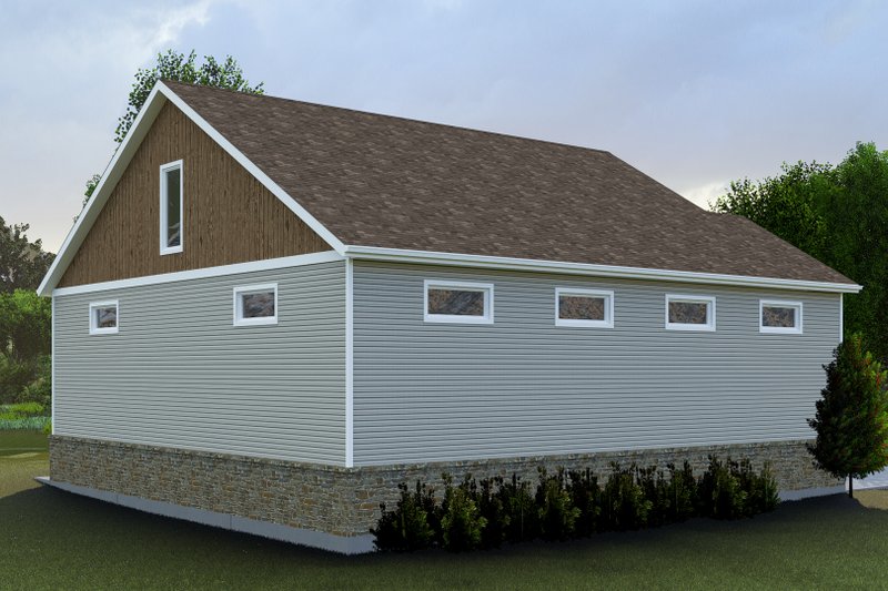Architectural House Design - Exterior - Rear Elevation 1 for Traditional House Plan #1060-224, 1.5 bath