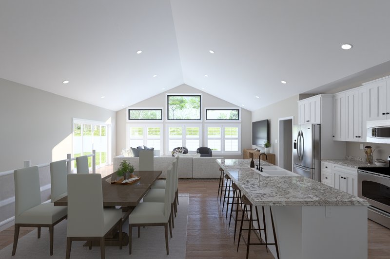 House Blueprint - Interior - Dining Room for Farmhouse House Plan #1060-389 - 3 bed, 2 bath