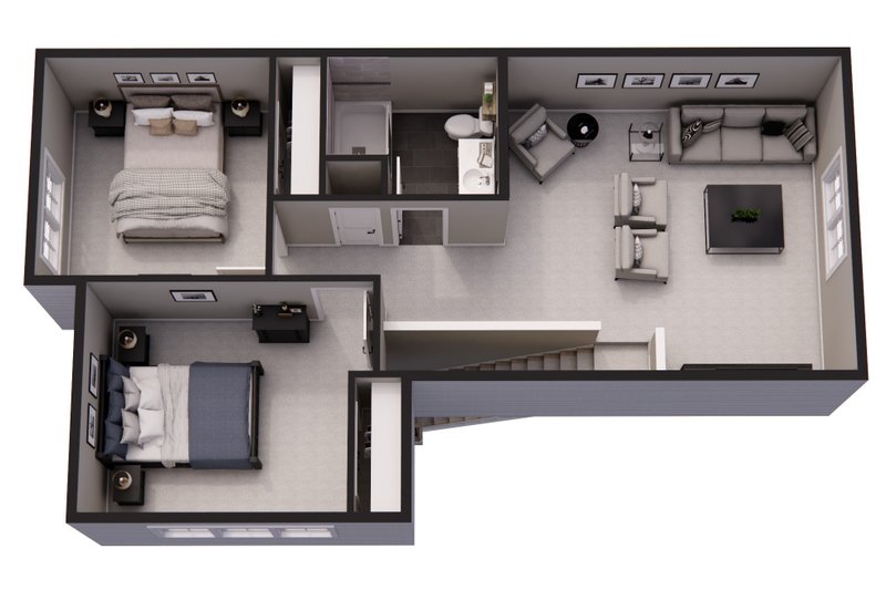 Home Plan - Floor Plan - Upper Floor 1 for Farmhouse House Plan #51-1407 - 3 bed, 2.5 bath