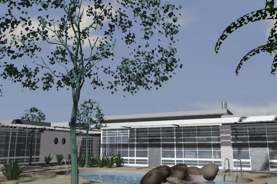 Exterior - Rear Elevation for Modern House Plan #535-9 - 3 bed, 4 bath