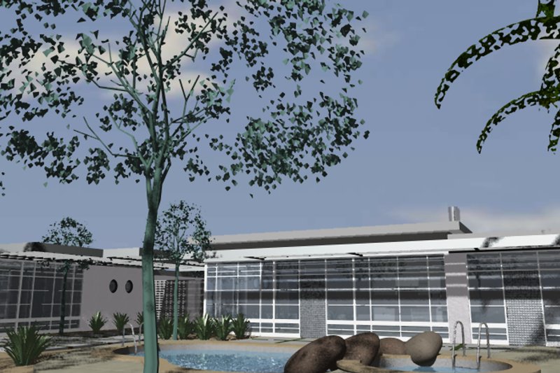 Home Plan - Exterior - Rear Elevation for Modern House Plan #535-9 - 3 bed, 4 bath