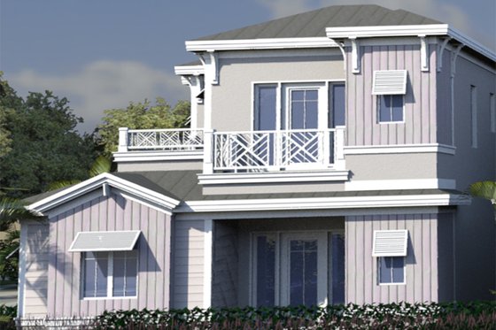 Exterior - Front Elevation for Bungalow House Plan #548-42 - 4 bed, 4.5 bath