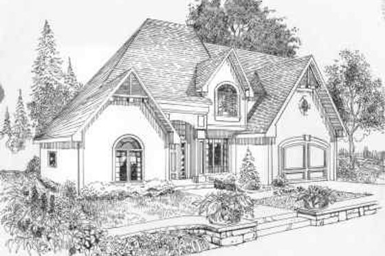 Exterior - Front Elevation for Traditional House Plan #6-187 - 4 bed, 3.5 bath