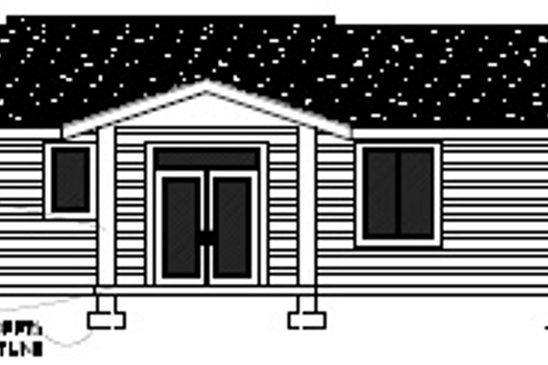 House Design - Exterior - Rear Elevation for Contemporary House Plan #112-173 - 3 bed, 2 bath