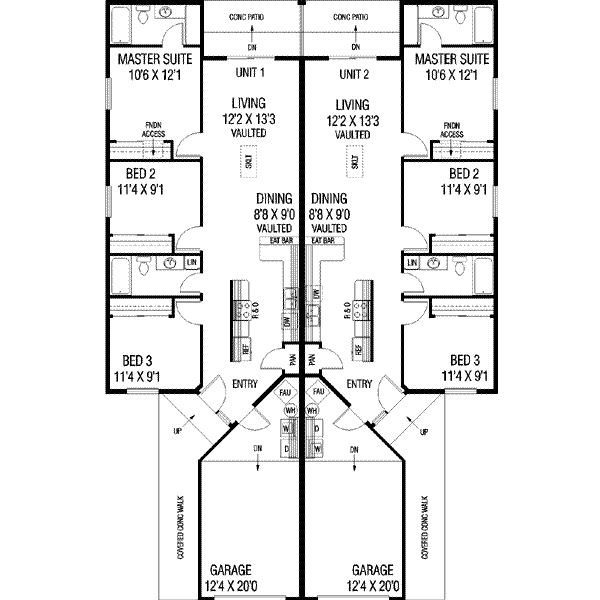 House Design - Ranch Floor Plan - Main Floor Plan #60-631