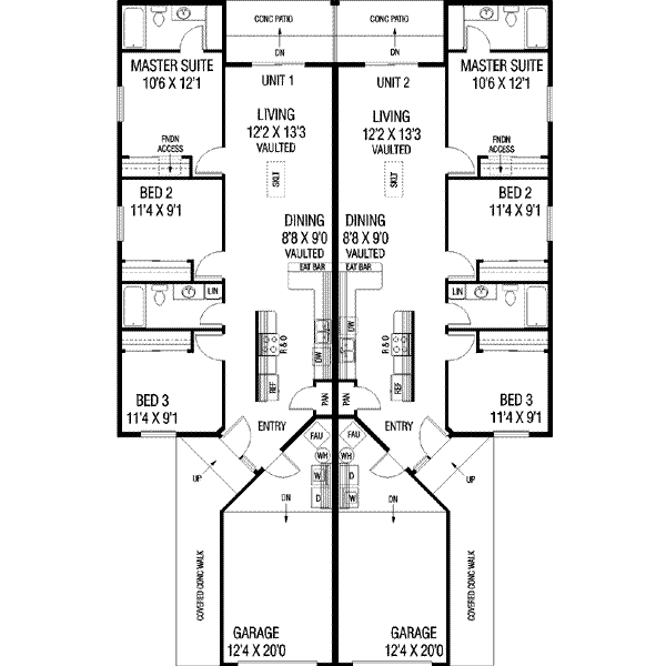 Home Plan - Ranch Floor Plan - Main Floor Plan #60-631