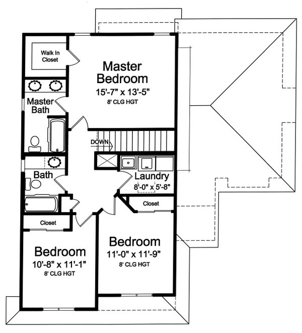 House Design - Cottage Floor Plan - Upper Floor Plan #46-885