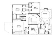 Traditional Style House Plan - 4 Beds 3 Baths 5021 Sq/Ft Plan #411-250 