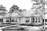 Traditional Style House Plan - 3 Beds 2 Baths 1256 Sq/Ft Plan #30-122 