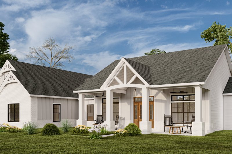 Home Plan - Exterior - Covered Porch for Farmhouse House Plan #1089-28 - 3 bed, 2.5 bath
