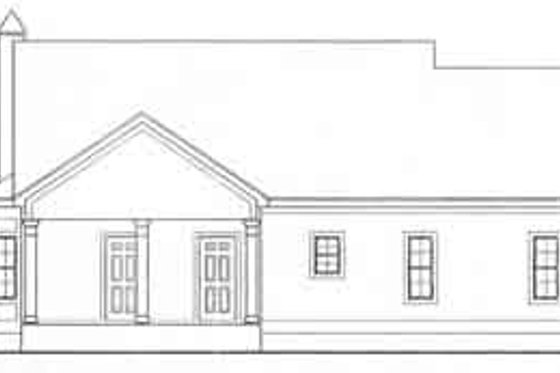 Exterior - Rear Elevation for Farmhouse House Plan #406-243 - 3 bed, 2 bath