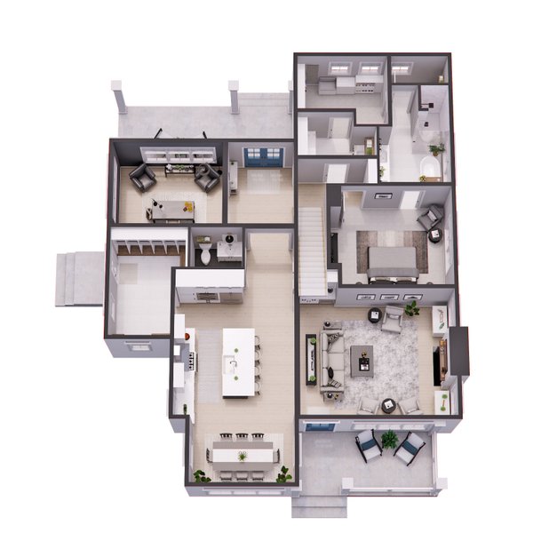 Farmhouse Floor Plan - Upper Floor Plan #51-1275