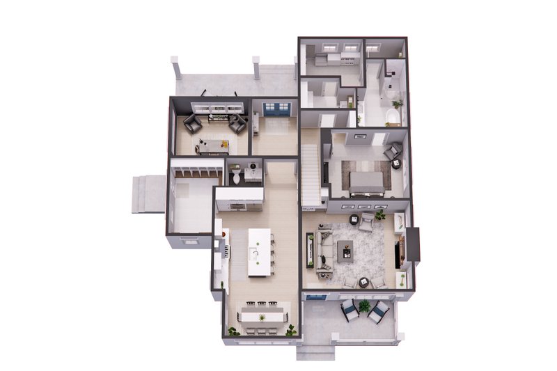 House Blueprint - Floor Plan - Upper Floor 1 for Farmhouse House Plan #51-1275 - 4 bed, 3.5 bath