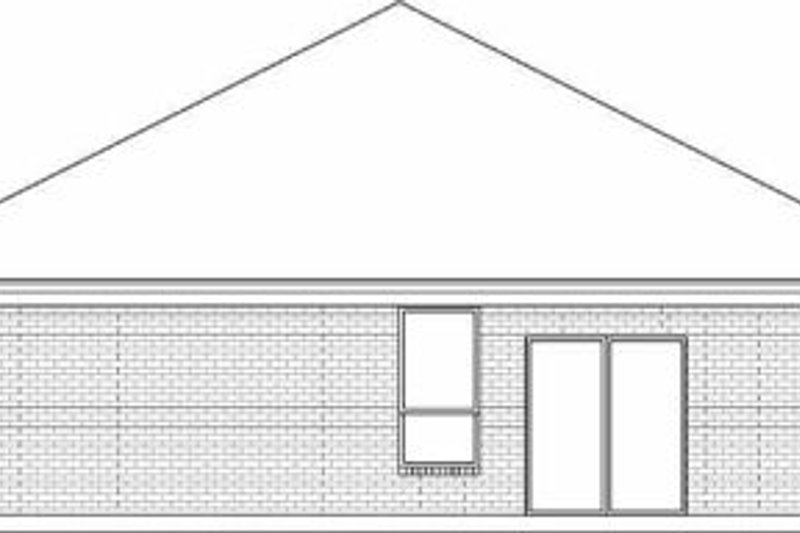 Dream House Plan - Exterior - Rear Elevation for Traditional House Plan #84-127 - 4 bed, 2 bath