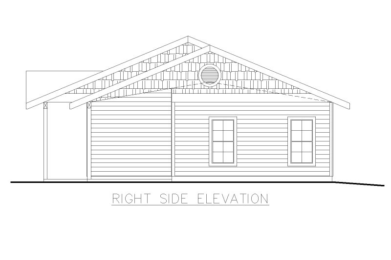 Architectural House Design - Exterior - Other Elevation 1 for Cottage House Plan #117-995 - 1 bed, 1 bath