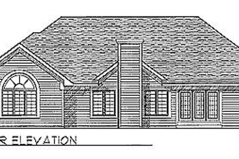 Home Plan - Exterior - Rear Elevation for Traditional House Plan #70-318 - 3 bed, 2 bath