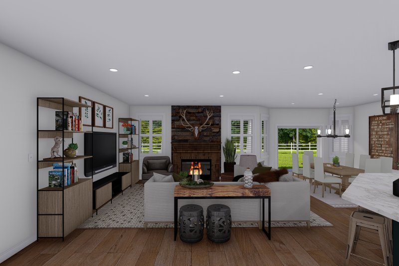House Plan Design - Interior - Family Room 3 for Traditional House Plan #1060-141 - 3 bed, 2.5 bath