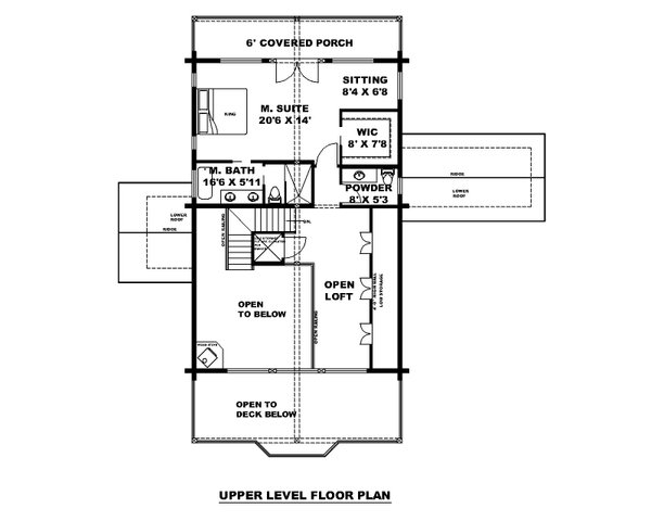 Dream House Plan - Log Floor Plan - Upper Floor Plan #117-1019