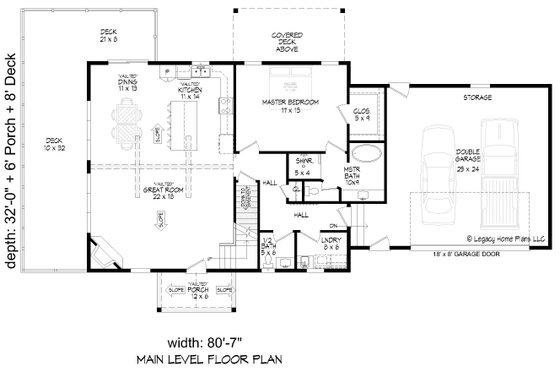 Floor Plan - Main Floor for Country House Plan #932-735 - 4 bed, 3.5 bath