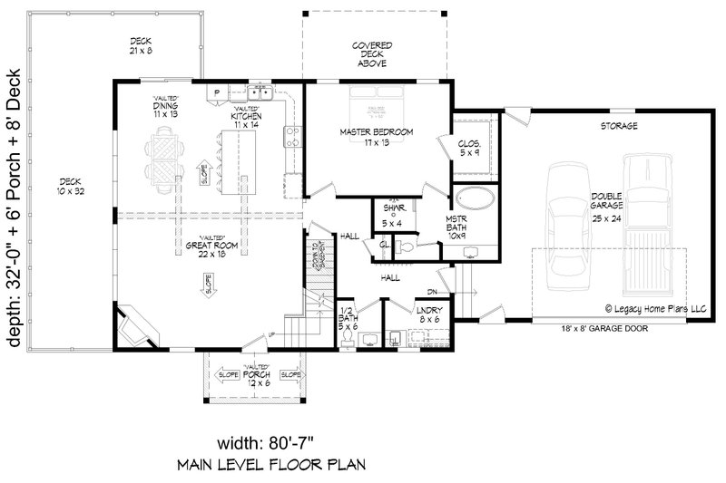 House Plan Design - Floor Plan - Main Floor for Country House Plan #932-735 - 4 bed, 3.5 bath