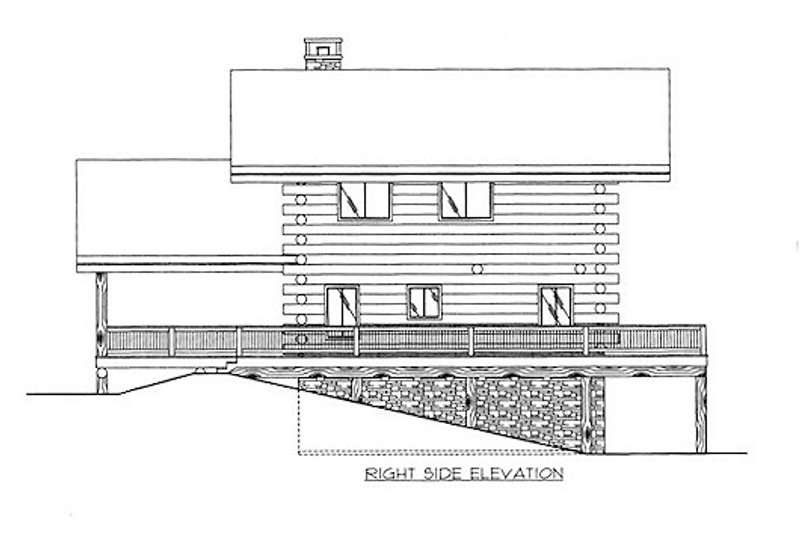 House Plan Design - Exterior - Other Elevation for Log House Plan #117-586 - 2 bed, 2 bath