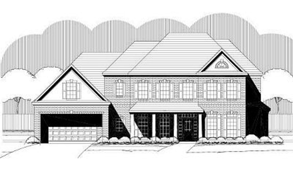 Exterior - Front Elevation 2 for Traditional House Plan #411-768 - 4 bed, 3.5 bath
