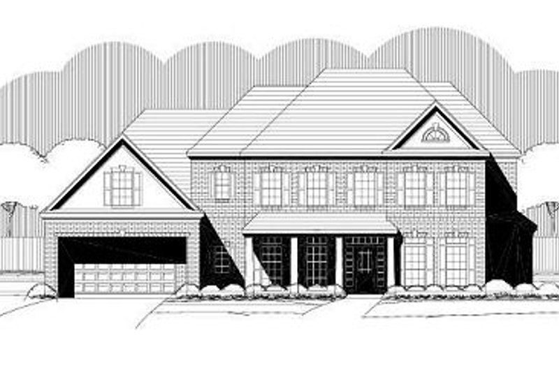 Exterior - Front Elevation 2 for Traditional House Plan #411-768 - 4 bed, 3.5 bath