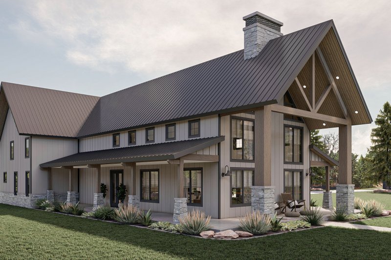 House Plan Design - Barndominium Exterior - Other Elevation Plan #455-544