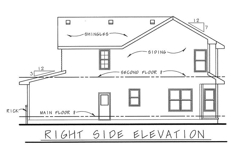 House Design - Exterior - Other Elevation 1 for Craftsman House Plan #20-2148 - 3 bed, 2.5 bath