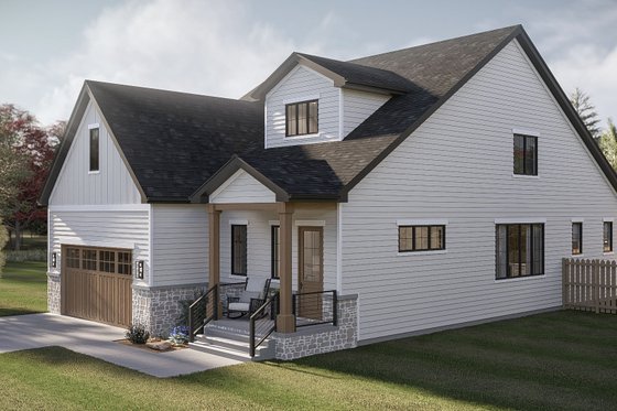 Exterior - Other Elevation 1 for Farmhouse House Plan #455-780 - 3 bed, 2.5 bath