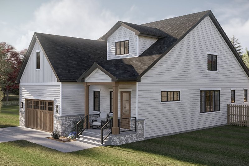 Architectural House Design - Exterior - Other Elevation 1 for Farmhouse House Plan #455-780 - 3 bed, 2.5 bath