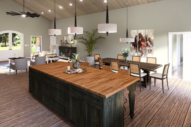 House Blueprint - Interior - Kitchen 1 for Barndominium House Plan #44-300 - 3 bed, 3.5 bath