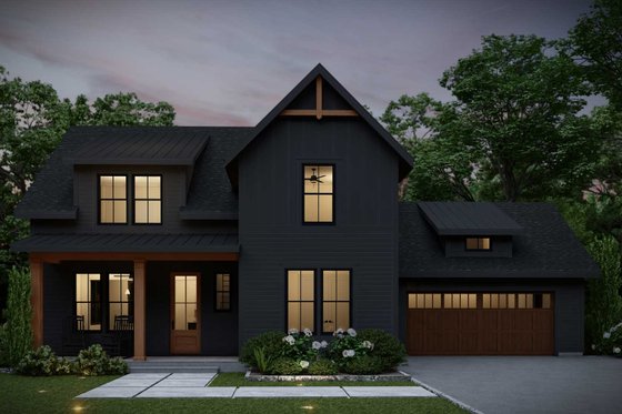 Exterior - Front Elevation 4 for Farmhouse House Plan #461-107 - 4 bed, 3 bath