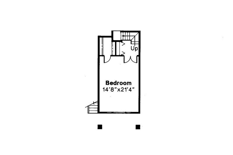 Home Plan - Floor Plan - Lower Floor for Contemporary House Plan #124-261 - 2 bed, 2 bath