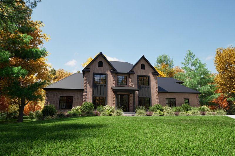 House Plan Design - Exterior - Front Elevation 4 for Contemporary House Plan #1116-58 - 4 bed, 3.5 bath