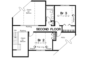Floor Plan - Upper Floor for Farmhouse House Plan #312-165 - 3 bed, 2.5 bath