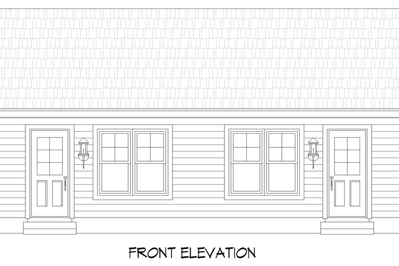 House Plan Design - Exterior - Front Elevation 3 for Country House Plan #932-1424 - 2 bed, 2 bath