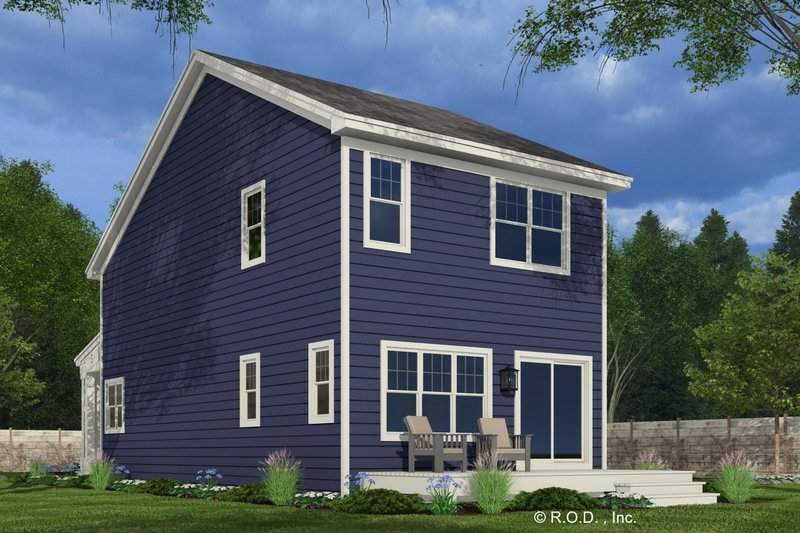 Dream House Plan - Exterior - Rear Elevation for Craftsman House Plan #51-1310 - 2 bed, 2.5 bath