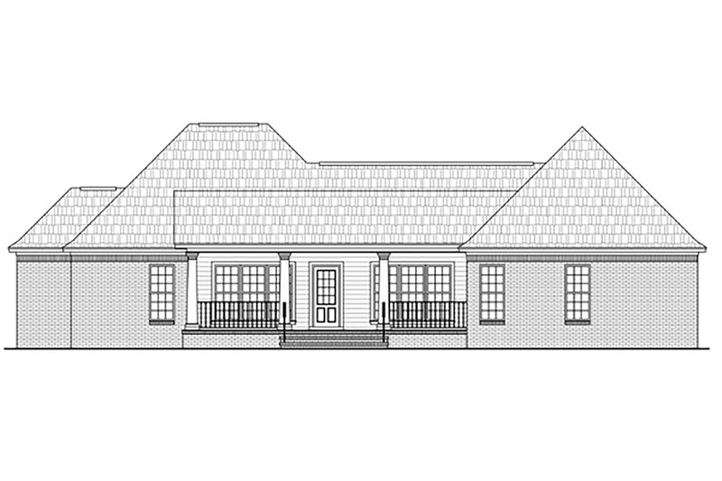 Dream House Plan - Exterior - Rear Elevation for European House Plan #21-373 - 3 bed, 2 bath