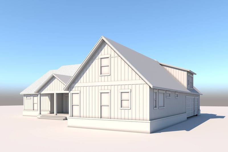 House Blueprint - Exterior - Rear Elevation for Farmhouse House Plan #430-300 - 4 bed, 3.5 bath