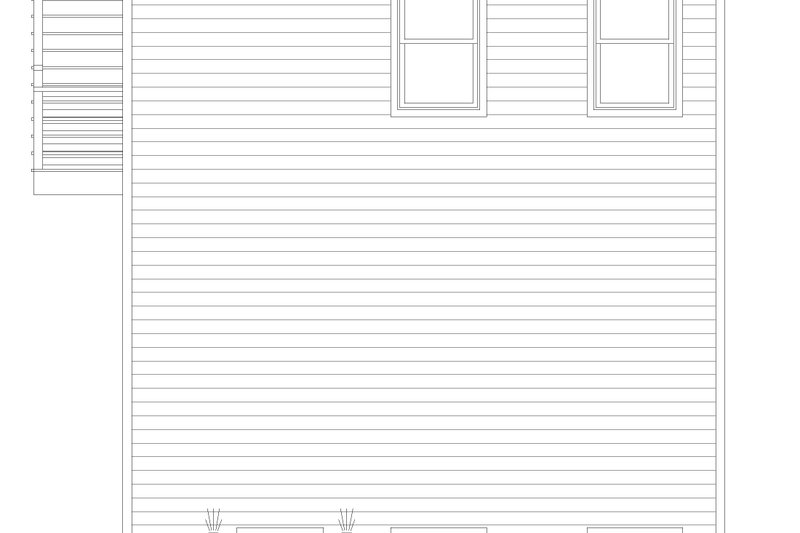 House Blueprint - Exterior - Rear Elevation for Contemporary House Plan #932-1455 - 2 bed, 2.5 bath