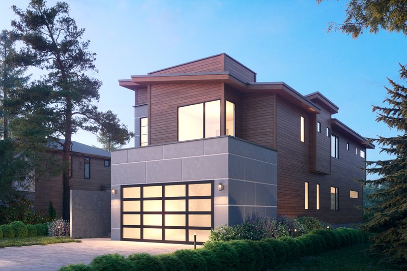 Architectural House Design - Modern Exterior - Front Elevation Plan #1066-106
