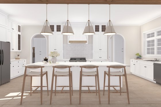 Interior - Kitchen for European House Plan #1117-9 - 3 bed, 3.5 bath