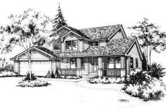 Exterior - Front Elevation for Craftsman House Plan #78-140 - 4 bed, 2 bath