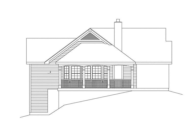 Dream House Plan - Left Side Elevation