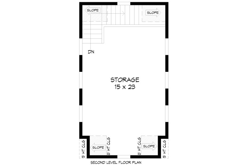 House Blueprint - Floor Plan - Upper Floor for Colonial House Plan #932-989, 0.5 bath