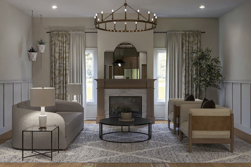 Architectural House Design - Interior - Family Room for Barndominium House Plan #455-262 - 3 bed, 2 bath