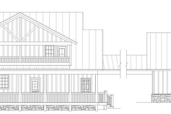 Exterior - Rear Elevation for Country House Plan #932-389 - 3 bed, 3.5 bath